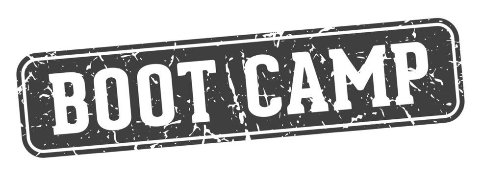 boot camp rectangular sign. boot camp stamp