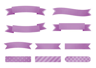 10種のリボンフレームのセット_紫