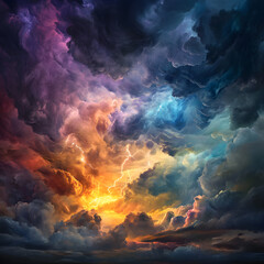 Descending Chaos: The Majestic Arrival of a Quickening Storm's Dynamic Ferocity