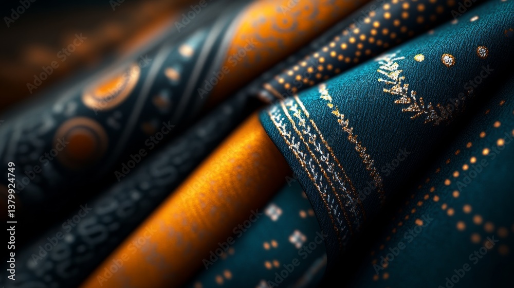 Poster Colorful abstract patterns reveal the depth and creativity of modern AI technology, emphasizing precision and artistic detail while providing ample copy space for text