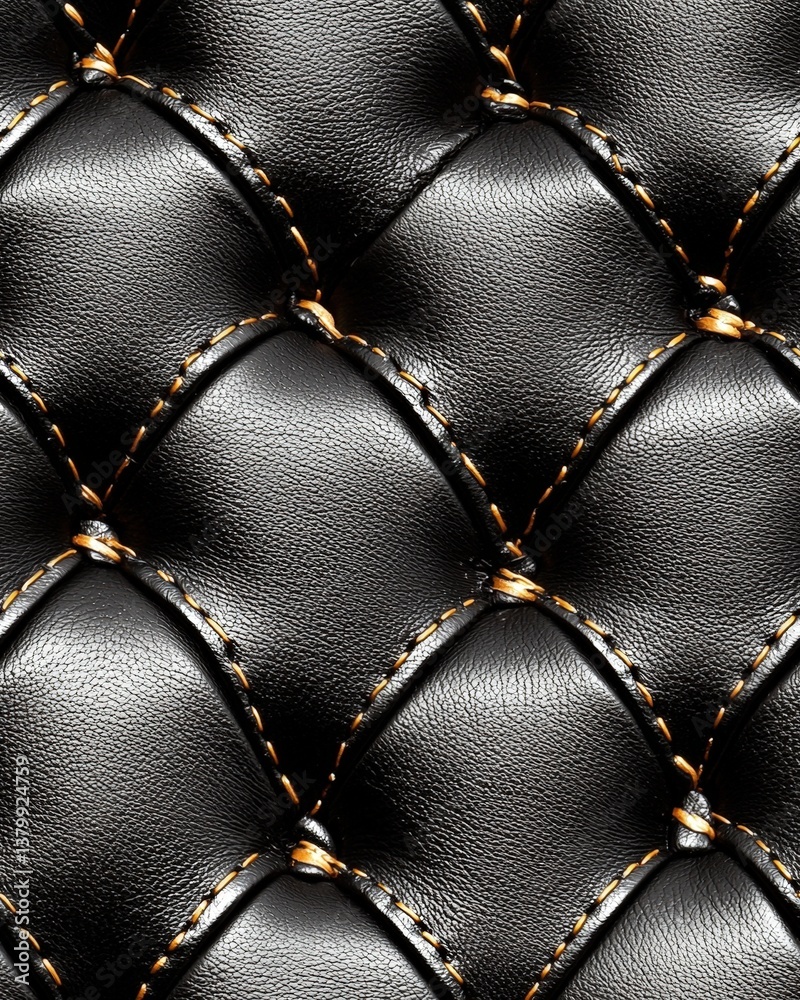 Poster smooth and glossy black leather texture with intricate grain patterns and depth for design use