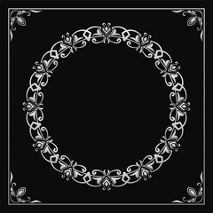 ornamental carved mandala round frame