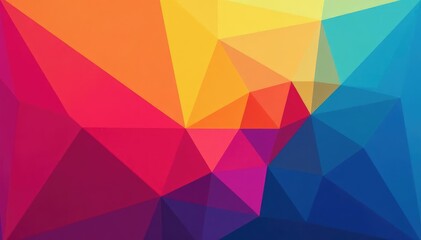 Geometric abstract shapes, vibrant color palette, background, design