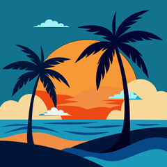 palm trees on the beach