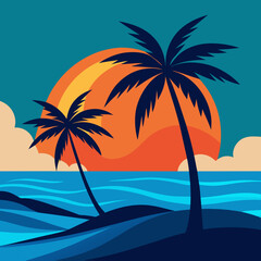 palm tree on the beach