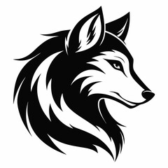 wolf head vector