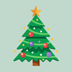 christmas tree vector illustration