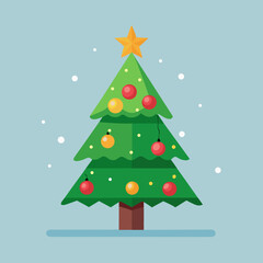 christmas tree vector illustration
