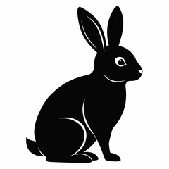 Obraz premium black and white rabbit