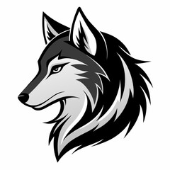 wolf head vector