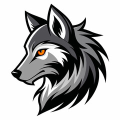 wolf head vector