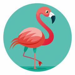 pink flamingo vector