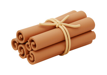Bundle of Cinnamon Sticks Tied with Twine