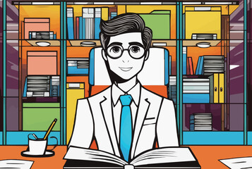 Support assistant giving support online 