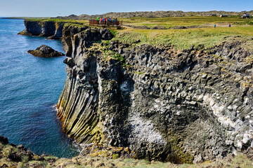 Cliff viewpoint. Arnarstapi. Snaefellsnes peninsula. Iceland