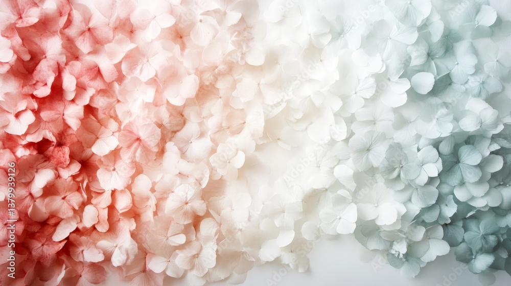 Aufkleber a watercolor creation captures delicate flowers in soft pastel hues, showcasing an authentic paper t