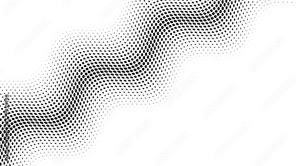Poster wavy fractal texture background. elegant black wavy line on transparent png overlay background