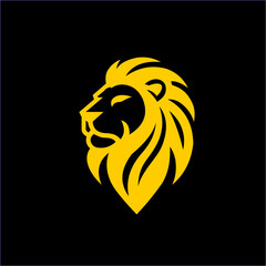 graphic vector logo tribal art design head lion