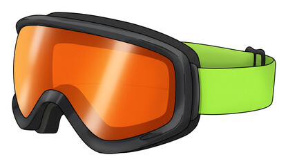鮮やかオレンジ スキーゴーグル 快適装着