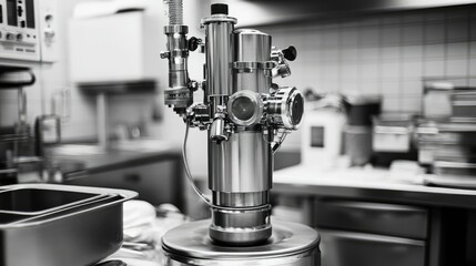 Fototapeta premium Close up view of a scientific instrument device in lab