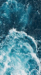 Fototapeta premium Aerial View of Ocean Waves, Turbulent Water