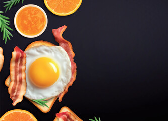 Breakfast Black Background