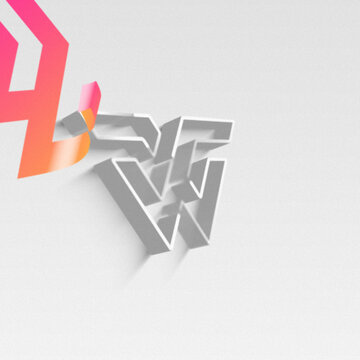 3D Stroke Page Turn Square Logo Reveal 227