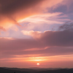 Obraz premium sunset in the mountains