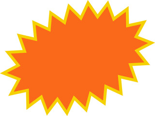 Orange round price stickers, sunburst promo tags, retro discount emblems. Collection of special offer sale oval and round shaped sunburst labels and badges