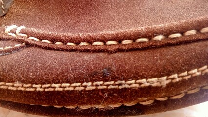 stitching patterns on leather shoes