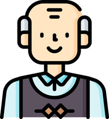 grandfather Illustration on a white background.