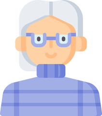 grandmother Illustration on a white background.