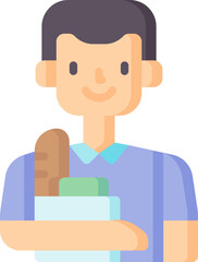 groceries Illustration on a white background.