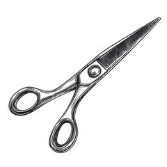 scissors on white background