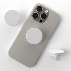 Popsockets on a smartphone, product showcase