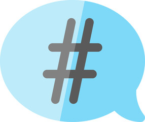 hashtag Illustration on a white background.