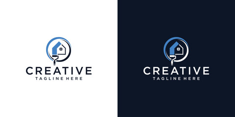 Creative House Painting logo design template