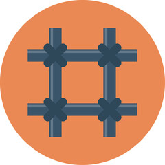 Obraz premium jail Illustration on a white background.