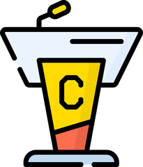 lectern Illustration on a white background.