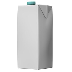 milk box mockup rendering 3d