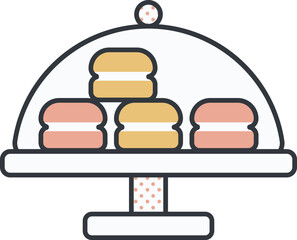 macaroons Illustration on a white background.