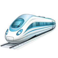 Fototapeta premium modern train isolated on white