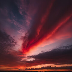 Fototapeta premium red sunset sky