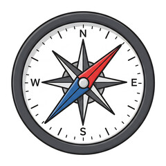 鮮やか羅針盤イラスト