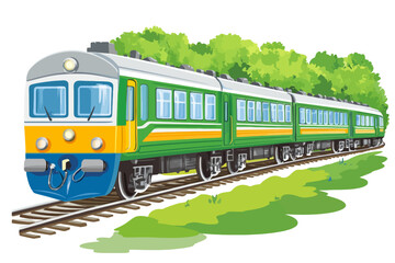 Obraz premium Old train landscape 