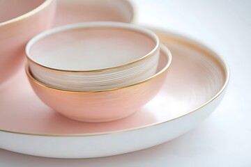 Soft Gradient of Blush Pink and Cream Intertwined