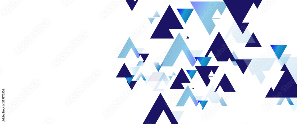 Poster abstract blue triangle modern template for business or technology presentation, abstract blue triang