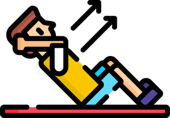 sit up Illustration on a white background