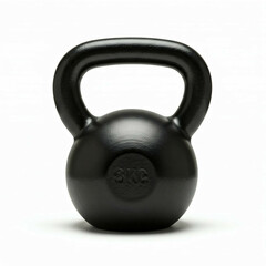 Fototapeta premium black kettlebell isolated on white background
