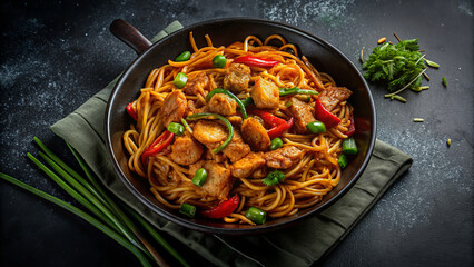 Savory Chicken Stir-Fry with Noodles – Ideal for Quick Food Delivery